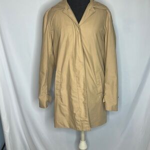 Chaps Equestrian print lined button up trench